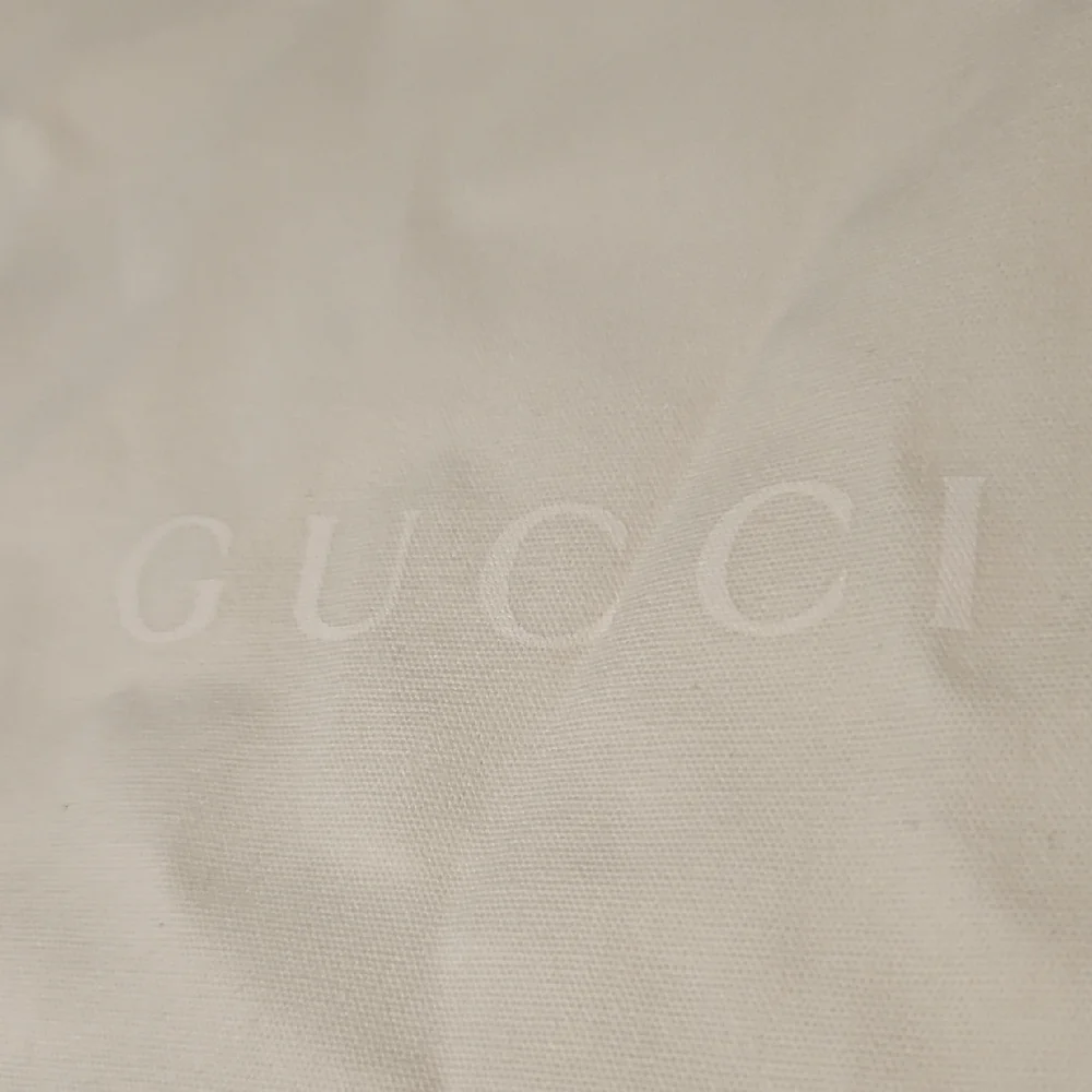 Authentic Gucci Ivory Fabric Shoe or Purse Dust Cover with Drawstring